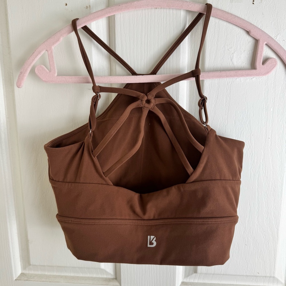 Buff Bunny Brown Strappy Top Sports Bra - Picture 2 of 5